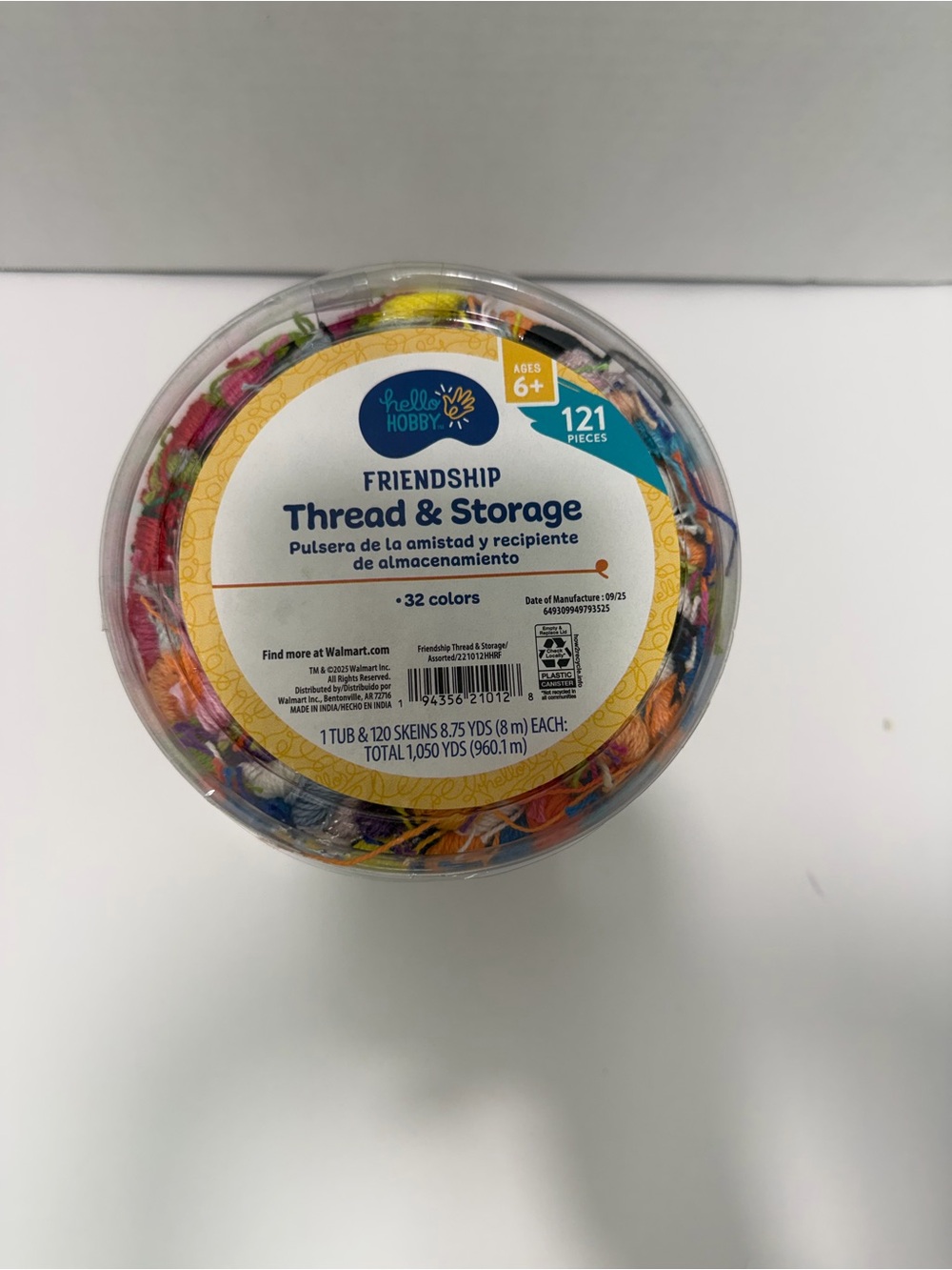 Friendship Thread & Storage Tub - Multicolor